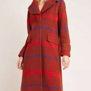 Anthropologie Plaid Jasper Winter Coat - Size S (fits like a M)